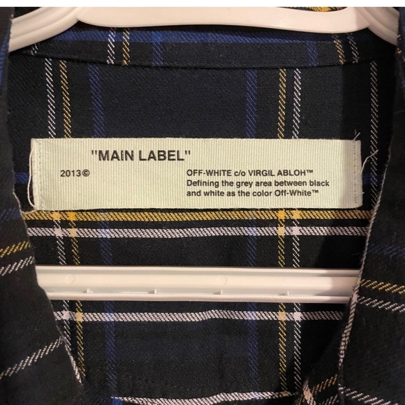 Off-White flannel button down - Picture 2 of 6